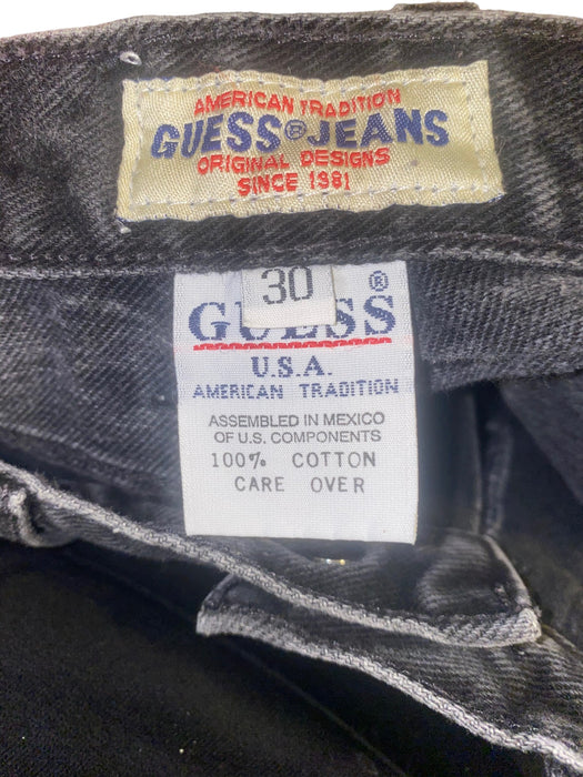 Guess Vintage Men's American Tradition Wash Jeans Black (Size: 30 X 30)