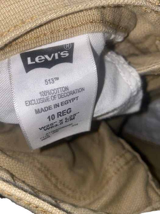 Levi's 513 Kids Slim Fit Medium Wash Jeans Beige (Size: 10 Reg)