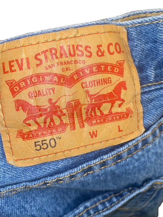 Levi's 550 Men's Relaxed Fit Medium Wash Jeans Blue (Big & Tall: 46 x 32)