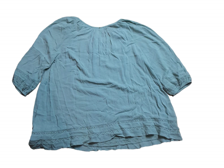 Jessica Simpson Women's Tunic Round Neck Shirt Teal (Size: 1X)