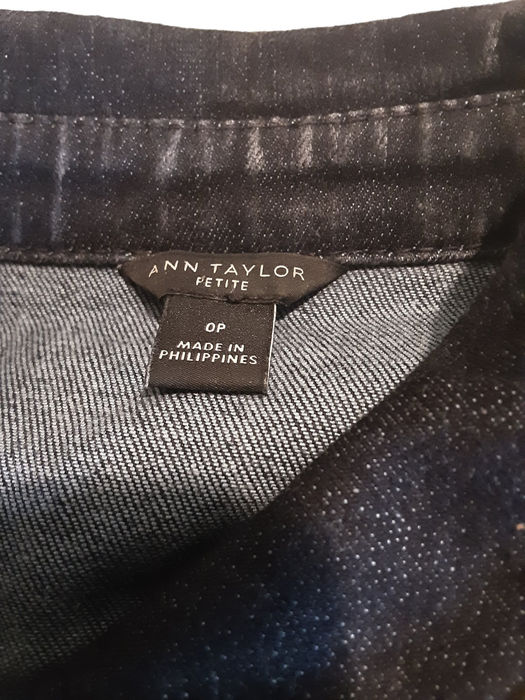 Ann Taylor Women's Button-up Denim Dress Blue (Size: 0P)