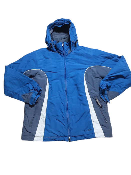 L.L. Bean Outdoor Women's Regular Fit Full-Zipper Winter Coat Blue (Sz: Medium)